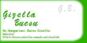 gizella bucsu business card